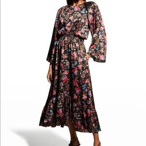 MISA Los Angeles Elsa Dress - Black floral size M